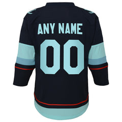 Seattle Kraken Youth Home Replica Custom Jersey - Navy - NHL