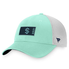 Seattle Kraken Fanatics Authentic Pro Rink Trucker Snapback Hat - Light Blue/White - NHL
