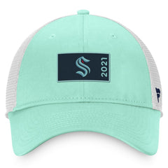 Seattle Kraken Fanatics Authentic Pro Rink Trucker Snapback Hat - Light Blue/White - NHL