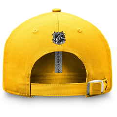 Nashville Predators Fanatics Authentic Pro Rink Adjustable Hat - Gold - NHL