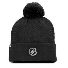 Vegas Golden Knights Fanatics Women's Authentic Pro Road Cuffed Knit Hat with Pom - Black - NHL