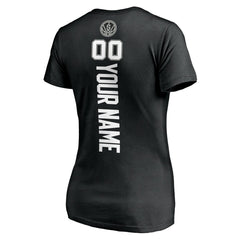 San Antonio Spurs Women's Personalized Playmaker Team V-Neck T-Shirt Black - NBA