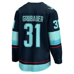 Philipp Grubauer Seattle Kraken Fanatics Home Breakaway Player Jersey - Navy - NHL