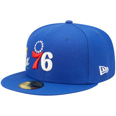 Philadelphia 76ers 3x NBA Finals Champions Crown 59FIFTY Fitted Hat Royal - NBA