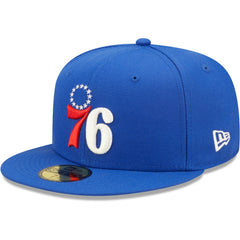 Philadelphia 76ers 3x NBA Finals Champions Pop Sweat 59FIFTY Fitted Hat Royal - NBA