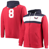 Alexander Ovechkin Washington Capitals Profile Big & Tall Colorblock Full-Zip Hoodie - Red - NHL