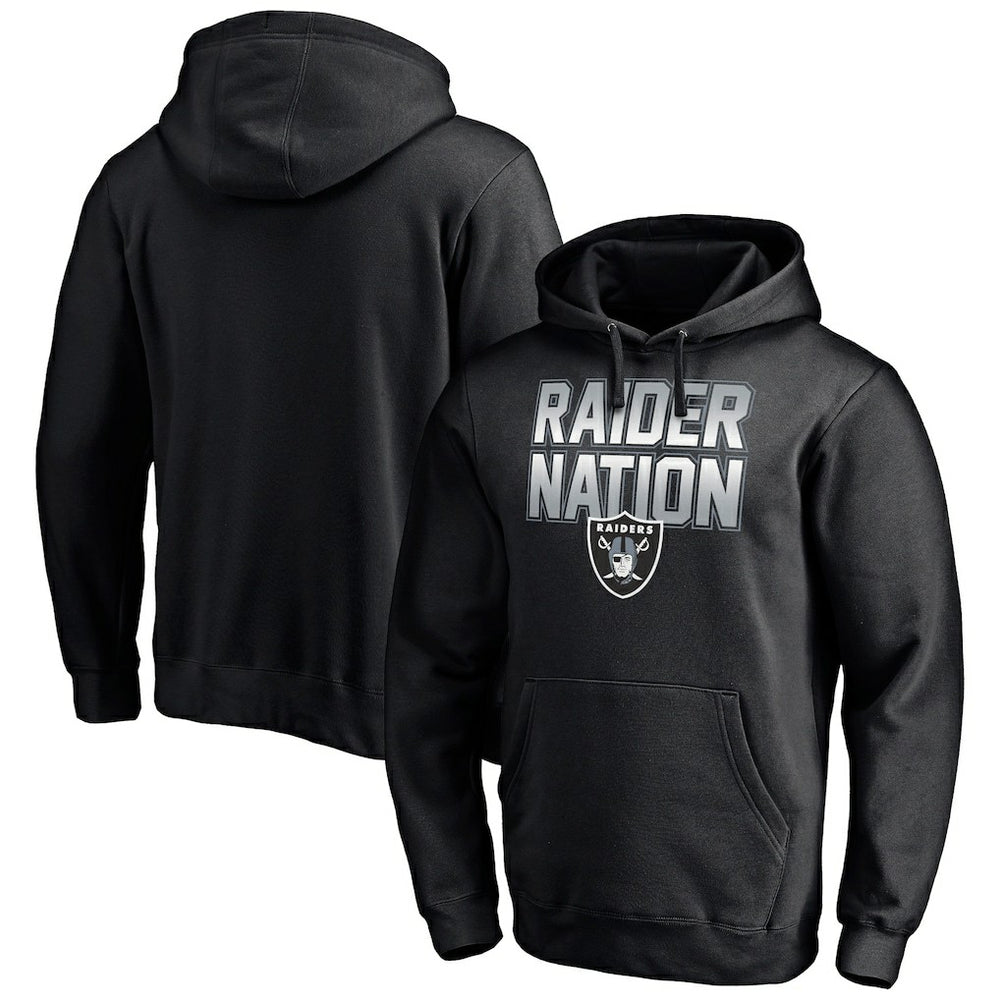Las Vegas Raiders Hometown Collection Raider Nation Fitted Pullover Hoodie Black | Fanatics