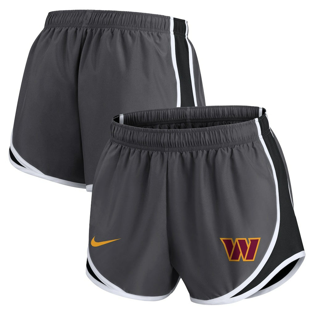 Washington Commanders Women's Team Logo Performance Tempo Shorts Charcoal | Nike for Sale