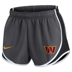 Washington Commanders Women's Team Logo Performance Tempo Shorts Charcoal | Nike for Sale