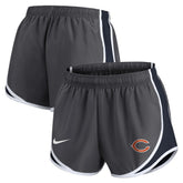Chicago Bears Women's Team Logo Performance Tempo Shorts Charcoal | Nike for Sale