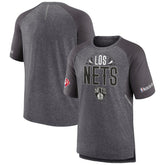 Brooklyn Nets 2022 Noches Ene-Be-A Core Shooting Raglan T-Shirt Heathered Gray - NBA