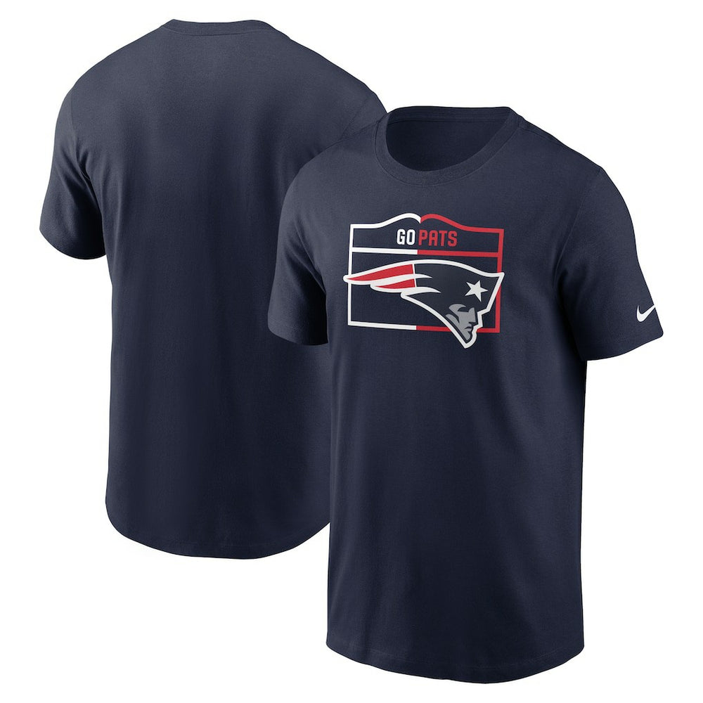 New England Patriots Essential Local Phrase T-Shirt Navy | Nike for Sale