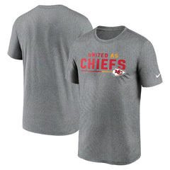 Kansas City Chiefs Legend Team Shoutout Performance T-Shirt Heather Gray | Nike for Sale