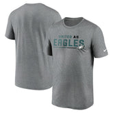 Philadelphia Eagles Legend Team Shoutout Performance T-Shirt Heather Gray | Nike for Sale