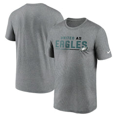 Philadelphia Eagles Legend Team Shoutout Performance T-Shirt Heather Gray | Nike for Sale