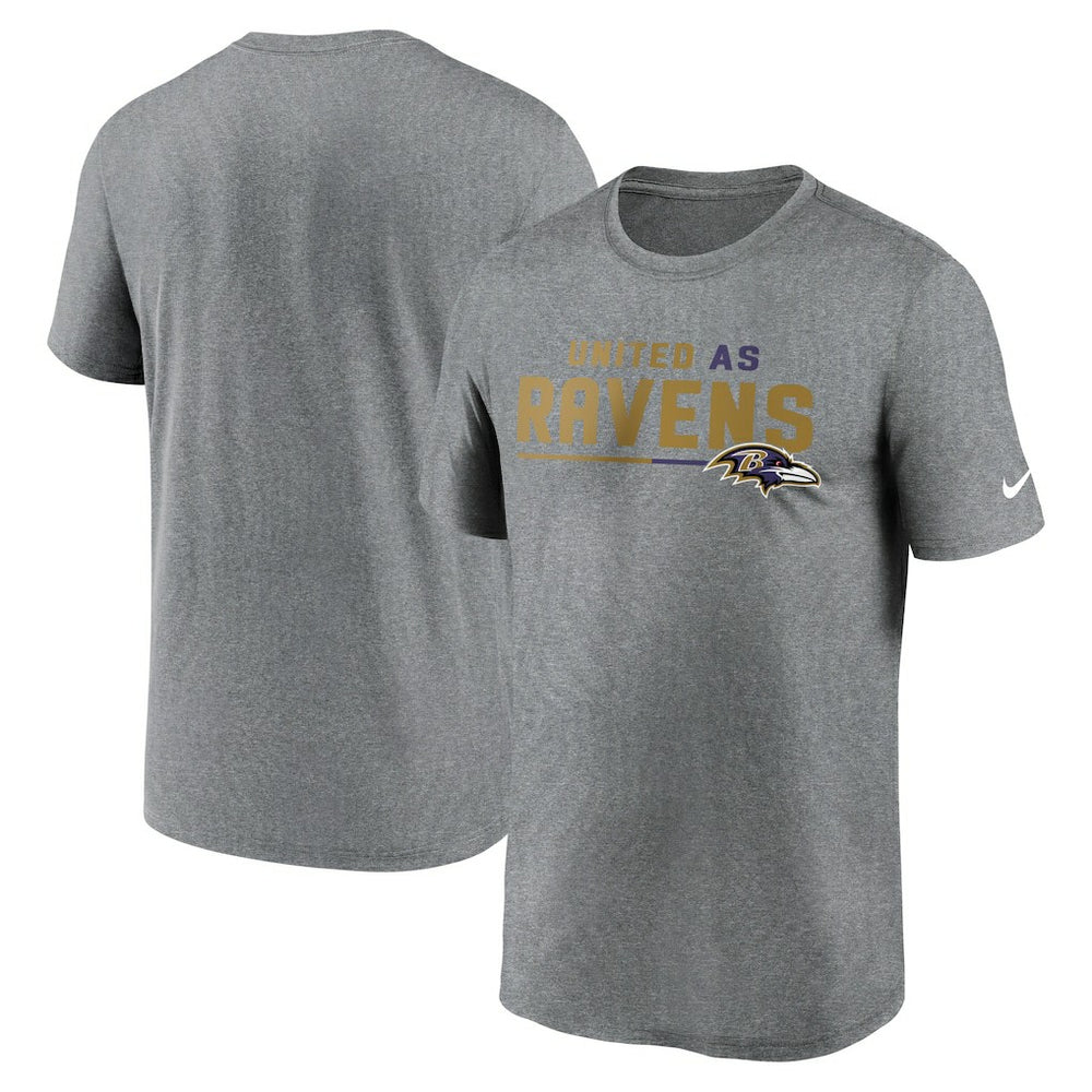 Baltimore Ravens Legend Team Shoutout Performance T-Shirt Heather Gray | Nike for Sale