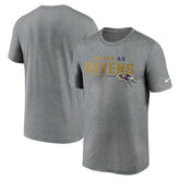 Baltimore Ravens Legend Team Shoutout Performance T-Shirt Heather Gray | Nike for Sale