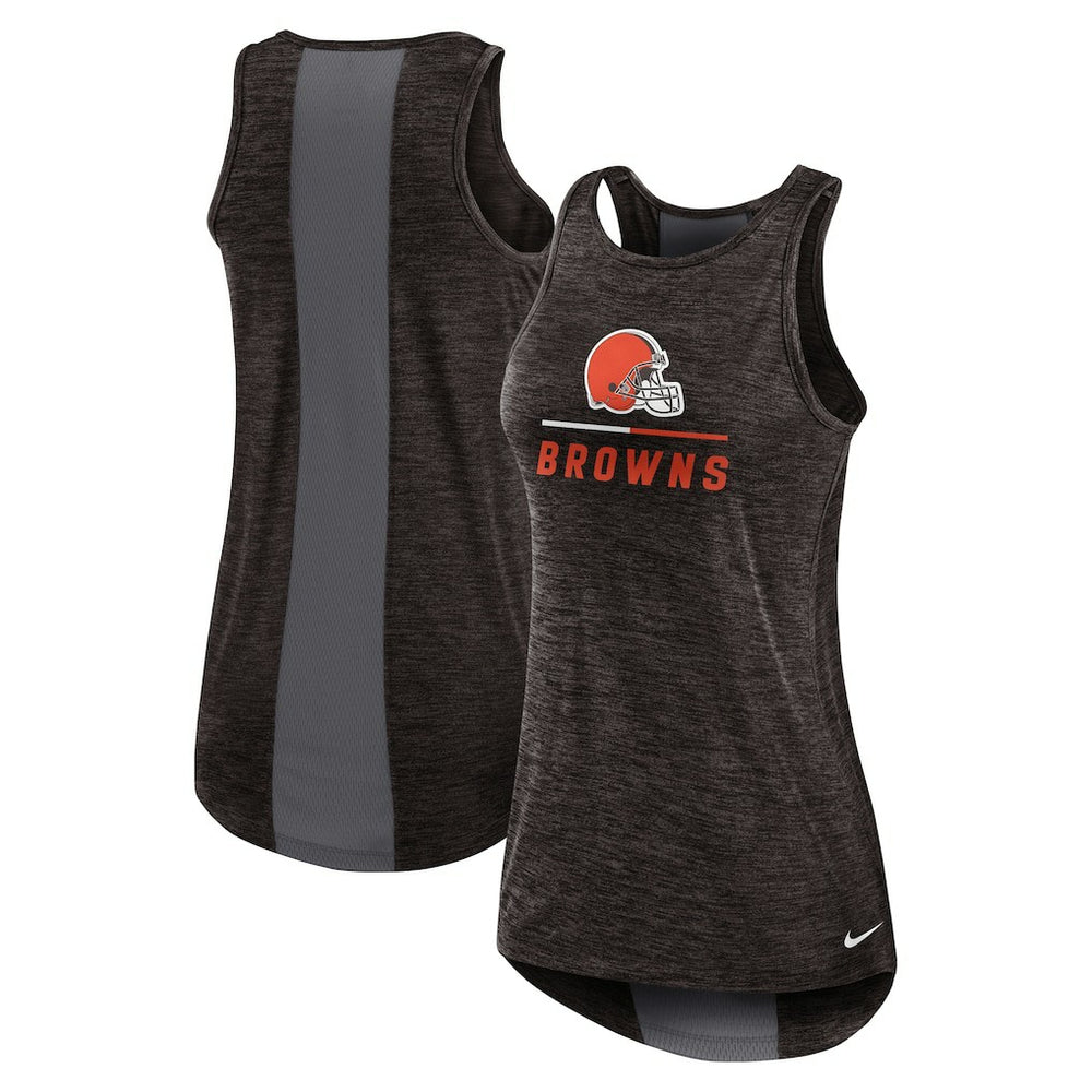 Cleveland Browns Women's High Neck Performance Tank Top Brown | Nike for Sale