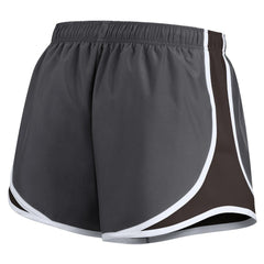 Cleveland Browns Women's Team Logo Performance Tempo Shorts Charcoal | Nike for Sale