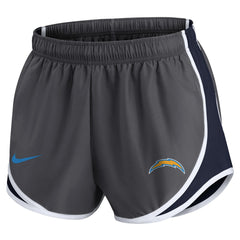 Los Angeles Chargers Women's Team Logo Performance Tempo Shorts Charcoal | Nike for Sale