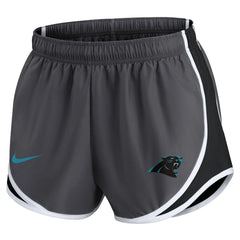 Carolina Panthers Women's Team Logo Performance Tempo Shorts Charcoal | Nike for Sale