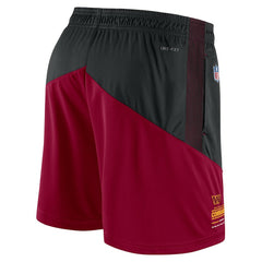 Washington Commanders Sideline Primary Lockup Performance Shorts Black/Burgundy | Nike for Sale