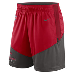 Tampa Bay Buccaneers Sideline Primary Lockup Performance Shorts Red/Pewter | Nike for Sale