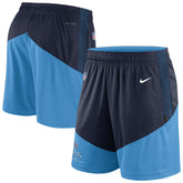 Tennessee Titans Sideline Primary Lockup Performance Shorts Navy/Light Blue | Nike for Sale