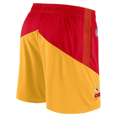 Kansas City Chiefs Sideline Primary Lockup Performance Shorts Red/Gold | Nike for Sale