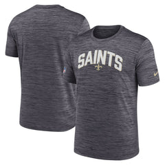 New Orleans Saints Sideline Velocity Athletic Stack Performance T-Shirt Black | Nike for Sale