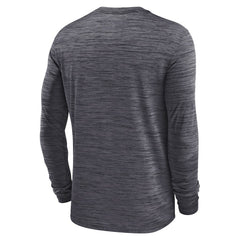 Las Vegas Raiders Sideline Velocity Athletic Stack Performance Long Sleeve T-Shirt Charcoal | Nike for Sale