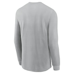 Cleveland Browns Sideline Infograph Lock Up Performance Long Sleeve T-Shirt Silver | Nike for Sale