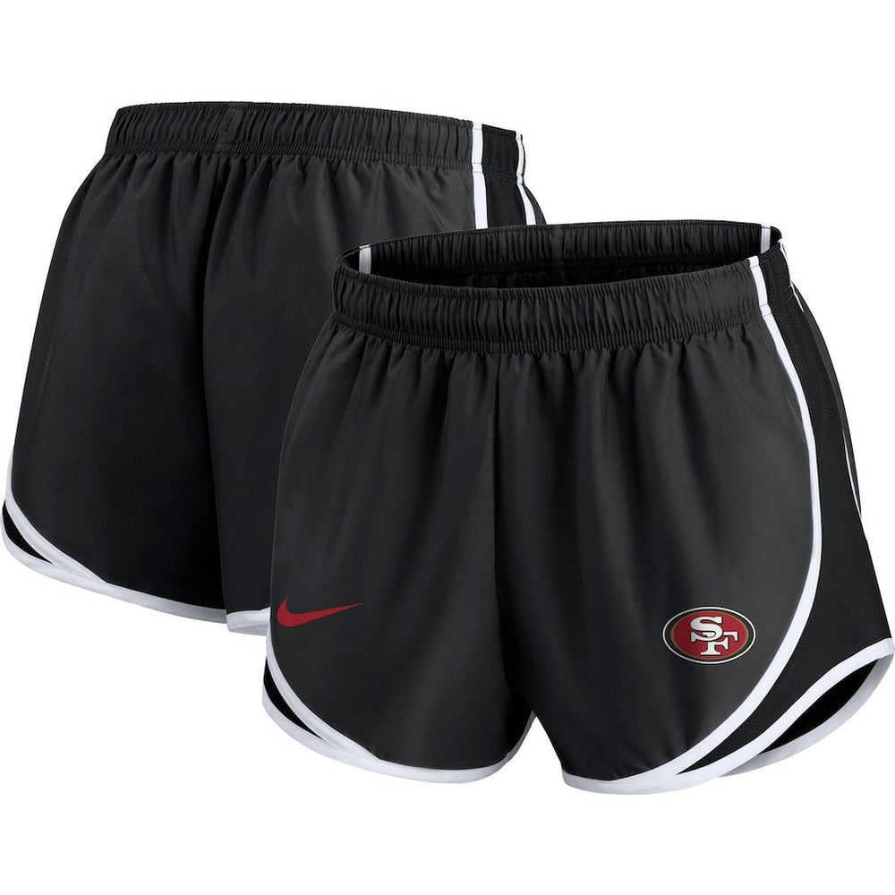 San Francisco 49ers Women's Plus Size Logo Performance Tempo Shorts Charcoal | Nike for Sale