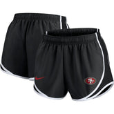 San Francisco 49ers Women's Plus Size Logo Performance Tempo Shorts Charcoal | Nike for Sale