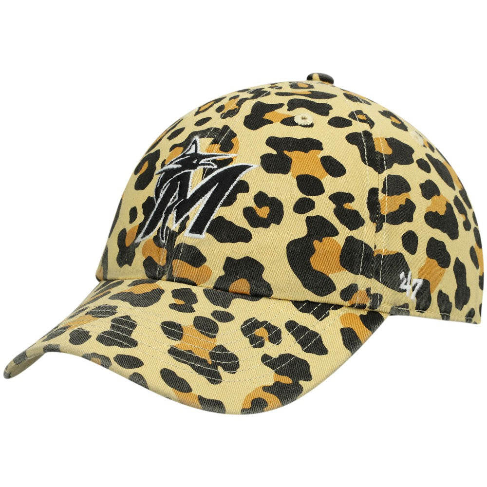 Miami Marlins '47 Women's Bagheera Cheetah Clean up Adjustable Hat - MLB