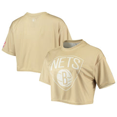 Brooklyn Nets Women's Tan Sand Crop Top - NBA