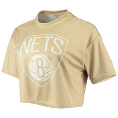 Brooklyn Nets Women's Tan Sand Crop Top - NBA