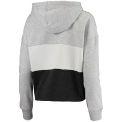 Brooklyn Nets '47 Women's Lizzy Cutoff Pullover Hoodie Heathered Gray/Heathered Black - NBA