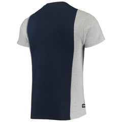 New England Patriots Refried Apparel Sustainable Split T-Shirt Navy/Heathered Gray | NFL