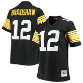 Terry Bradshaw Pittsburgh Steelers Women's Legacy Replica Player Jersey Black | Mitchell & Ness