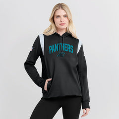 Carolina Panthers Women's Sideline Stack Performance Pullover Hoodie Black | Nike for Sale