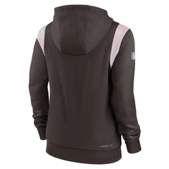 Cleveland Browns Women's Sideline Stack Performance Pullover Hoodie Brown | Nike for Sale