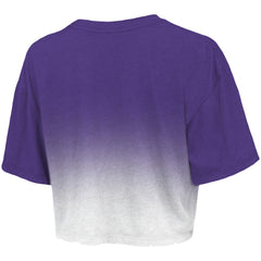 Los Angeles Lakers Majestic Threads Women's Dirty Dribble Tri-Blend Cropped T-Shirt Purple/White - NBA