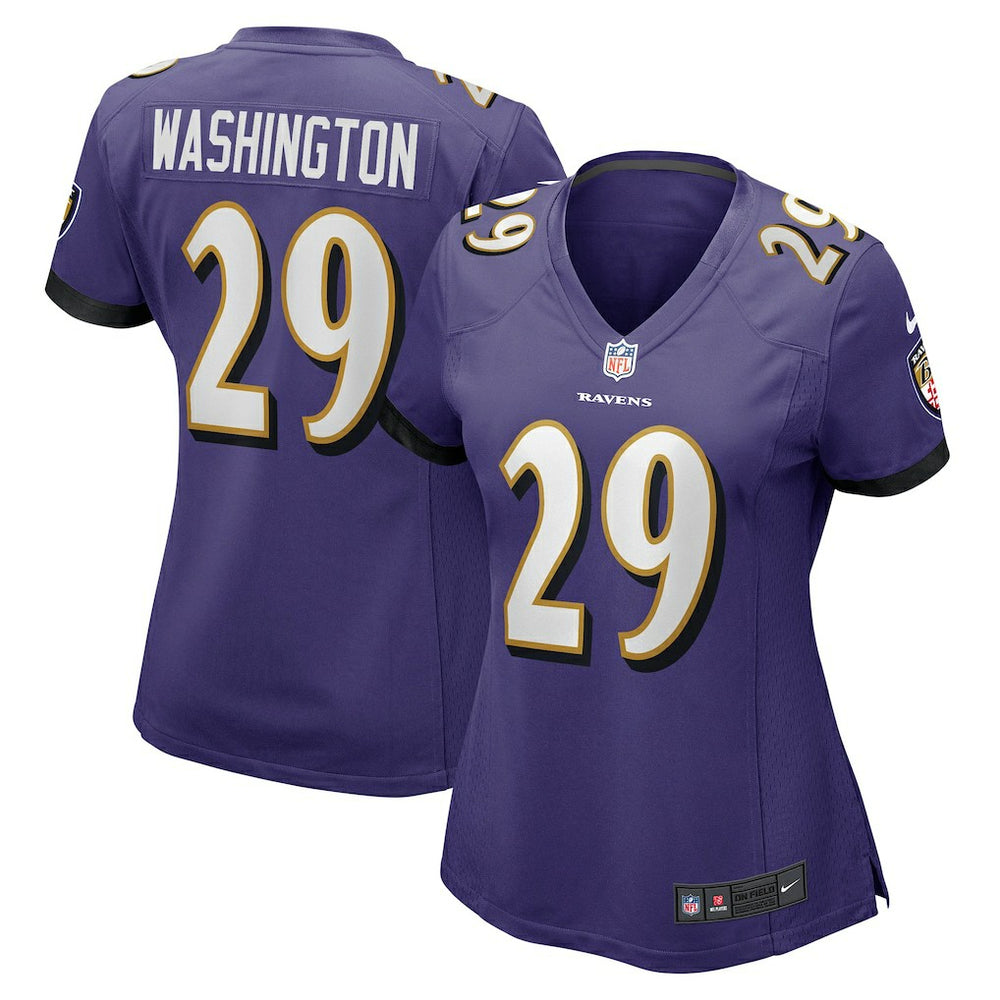 Ar'Darius Washington Baltimore Ravens Women's Player Game Jersey Purple | Nike for Sale