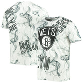 Brooklyn Nets FISLL Asymmetric Bold Smoke T-Shirt White/Black - NBA
