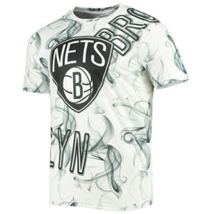 Brooklyn Nets FISLL Asymmetric Bold Smoke T-Shirt White/Black - NBA