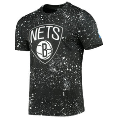 Brooklyn Nets FISLL Splatter Print T-Shirt Black - NBA