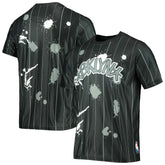 Brooklyn Nets FISLL Striped Splatter T-Shirt Black - NBA