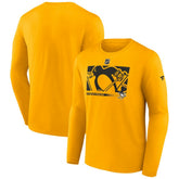 Pittsburgh Penguins Fanatics Authentic Pro Core Collection Secondary Long Sleeve T-Shirt - Gold - NHL