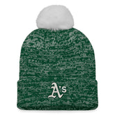 Athletics Fanatics Women's Iconic Cuffed Knit Hat with Pom - MLB